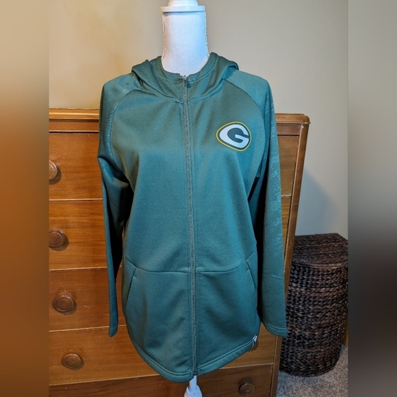 FANATICS GREEN Bay Packers NFL Embroidered Stitched Logo SWEATSHIRT - Picture 5 of 14